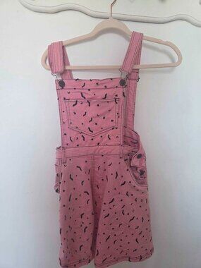 Hellbunny Bat Pinafore Dress Pink XS